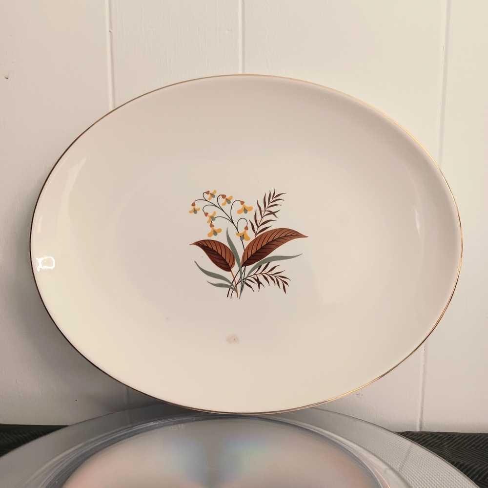 Vintage Homer Laughlin Gold Rimmed Lindem Platter Lifetime China